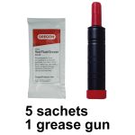OREGON® 5 Sachets Red Grease & Metal Gun