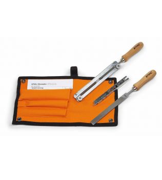 BGTOOL 10Pcs/Set Chainsaw Sharpener File Kit Wood Handle Depth Gauge Tools for Sharpening Filing