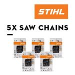 5 x 12" STIHL Chainsaw Chains for Stihl MSA60, MSA70, MSA120, MSA140, MSA160, MSA200